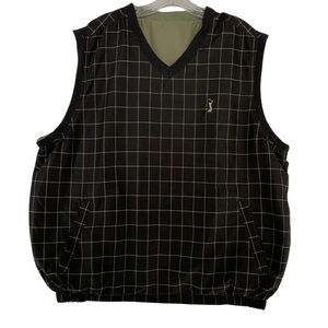 PGA TOUR Reversible Black & Tan Golf Vest Men’s Size L